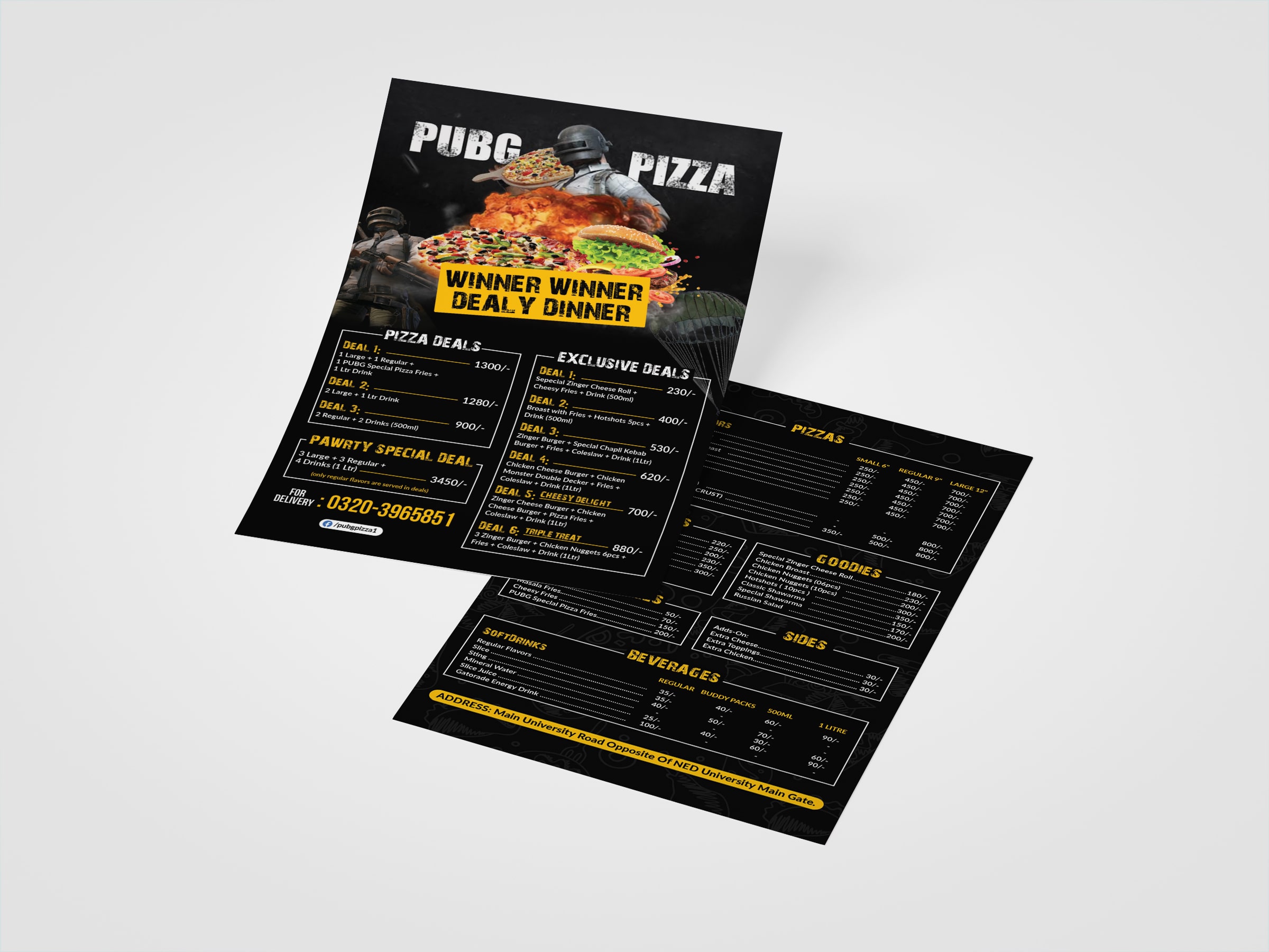 Modern double vertical flyer design sample in Birmingham